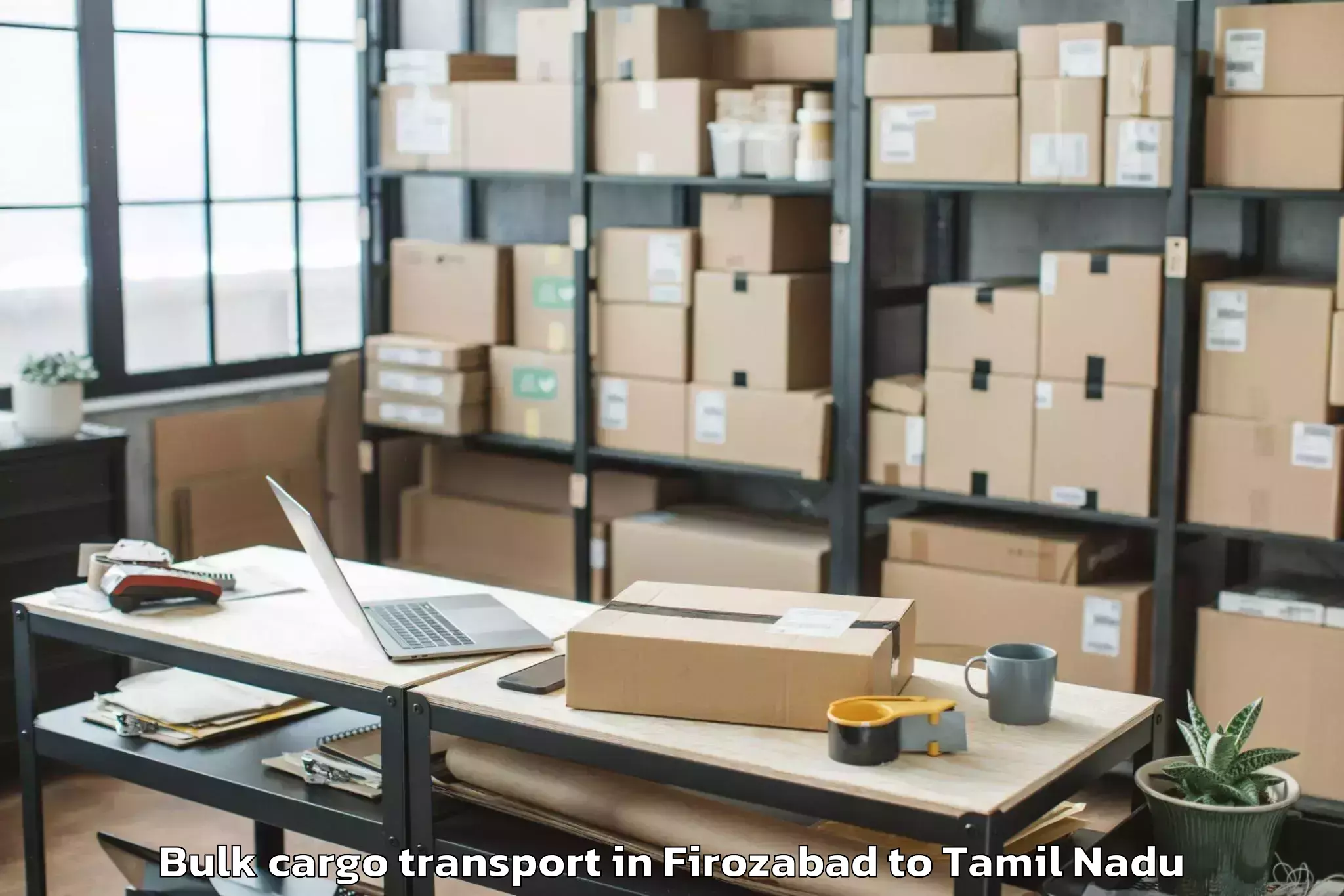 Comprehensive Firozabad to Chennai Marina Mall Bulk Cargo Transport